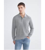 LCWAIKIKI Classic Yeşil Polo Yaka Uzun Kollu Erkek Sweatshirt