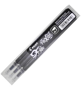 Pilot Frixion Kalemlere Uyumlu Siyah Refil Uçan Kalem (0,7 mm - 3 lü Paket)