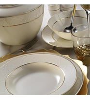 Kütahya Porselen Bone Kalipso 62 Parça 10767 Desenli Yemek Takımı