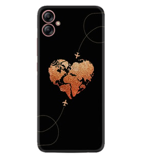 Samsung Galaxy A04E Kılıf Silikon Desen Özel Seri Plane Heart 1721