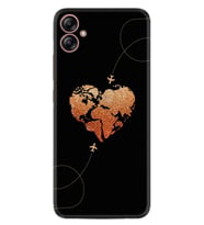 Samsung Galaxy A04E Kılıf Silikon Desen Özel Seri Plane Heart 1721