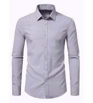 Erkek Slim Fitt Uzun Kol Gömlek 2290 BGL-ST04378 (Açık Gri)