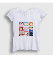 Presmono Kadın Beyaz Poster Family Guy T-Shirt 300861tt