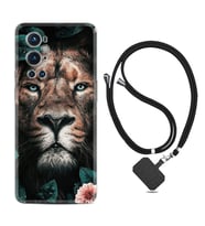 Tecno Spark 9 Pro Kılıf Resimli Boyun Askılı İpli Desenli Silikon Leon Flowers 1333