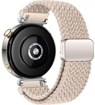Örgü Loop 18mm Kumaş Kordon Huawei ile Uyumlu GT5 41mm/GT5 Pro 42mm/GT4 41mm için Manyetik Tokalı Terlemeye Karşı Nefes Alabilen Bileğe Göre Ayarlanabilen Elastik Kayış