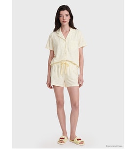 LCW DREAM Ekru Fiyonk Desenli Hamile Pijama Takım