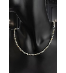 Labradorit Doğal Taş Kristal Küre Kesim 4mm Kolye