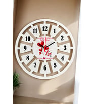 Sevgililer Günü Hediyesi Duvar Saati 40cm 021 (Beyaz)