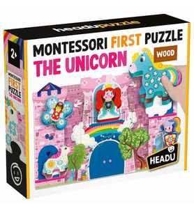 HEADU MONTESSORI FIRST PUZZLE THE UNICORN WOOD (2-5 YAŞ)