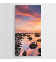 Taşlar Deniz Gökyüzü Kanvas Tablo