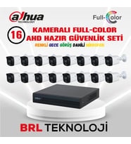 Dahua 16 Kameralı 40 Metre Renkli Gece Görüşlü Fullhd Dahili Mikrofonlu Kamera Seti