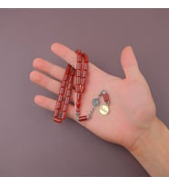 Katalin Çubuk Yumuşak Kesme Kesim 7x11mm Babam Yazılı Püsküllü Tesbih