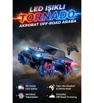 Tornado Uzaktan Kumandalı Işıklı Drift Arabası 4x4 Akrobat Off-Road Jeep 2.4Ghz Şarjlı Araba