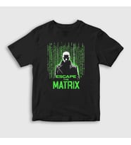 Presmono Unisex Çocuk Siyah The Matrix Andrew Tate T-Shirt 450692tt
