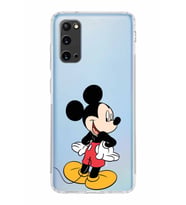 Samsung Galaxy S20  Kamera Korumalı Kapak Mickey Mouse Tasarımlı  Şeffaf  Kılıf