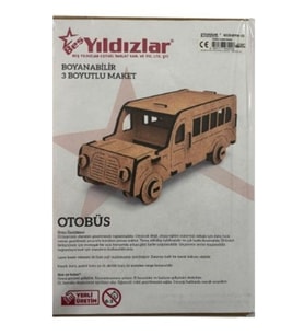 Yıldızlar Demonte 3 Boyutlu Ahşap Maket Otobüs