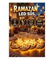 Ramazan LED Süs Işığı – 3 Metre A++ Enerji Tasarruflu Pencere Perde Balkon Dekoru