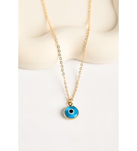 Elika Silver Nazar Model Gold Kolye