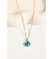 Elika Silver Nazar Model Gold Kolye