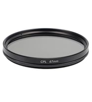 67mm CPL Polarize Filtre  Yansıma Önleyici  Canlı Renkler & Net Kontrast (Siyah)
