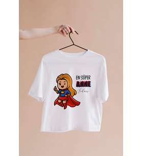 En Süper Anne Tasarımlı Tişört Kişiye Özel ( Unisex - Büyük - Çocuk )