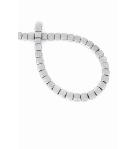 Hematit Doğal Taş Mat Açık Gri Kare Kesim 6x6mm Dizi [AA]