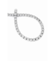 Hematit Doğal Taş Mat Açık Gri Kare Kesim 6x6mm Dizi [AA]