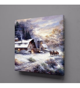 KARLI EV MANZARASI KANVAS TABLO 100x100cm (Karışık)