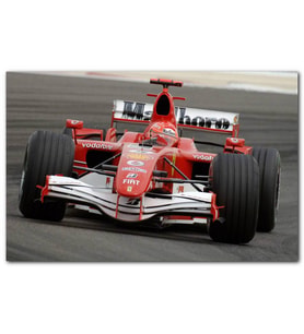Cakatablo Kırmızı Ferrari F1 Formula Yarışı MDF Tablo
