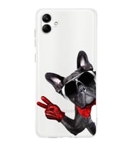 PrintiFy Samsung Galaxy A04 ile Uyumlu Köpek 2 Kamera Korumalı Şeffaf Kılıf