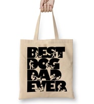 Best Dog Dad Ever Cool Gift Bez Çanta Uzun Saplı