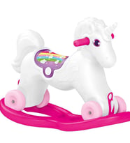 Dolu Oyuncak Unicorn Sallanan Tekerlekli At