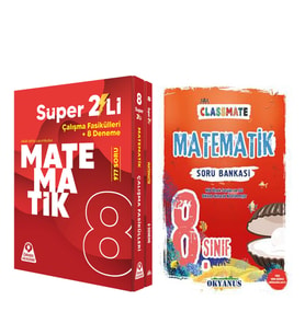 Örnek Akademi 8. Sınıf Süper İkili Matematik Seti ve Okyanus Clasmate Soru Bankası Seti 2 Kitap