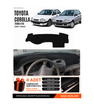 TOYOTA COROLLA TERRA E110 (1997-2002) Uyumlu Torpido Örtüsü Torpido Kılıfı - Siyah