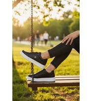 Enoch Kadın Spor Ayakkabı Amblem Detaylı Ve Ortopedik Düz Tabanlı Casual Sneaker