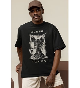 Tasarım Sleep Token Rock Metal Müzik Grubu Baskılı Unisex Oversize Tişört