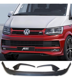 Vw Transporter T7 ABT 3 Parça Ön Ek Karlık Abs Plastik Mat Siyah 2016 2017 2018 2019 2020 2021 karlık+bodykit+ek