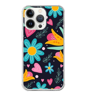 PrintiFy Apple iPhone 13 Pro Max Uyumlu Retro Color 1 Baskılı Şeffaf Köşe Korumalı Antişok Kılıf
