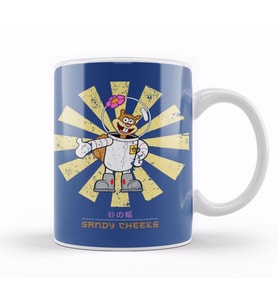 Sandy Cheeks Retro Japanese Spongebob Kupa Bardak Porselen