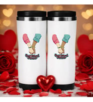 BK Gift Kişiye Özel Best Friend Tasarımlı İkili Çelik Termos Bardak -4, Sevgiliye Hediye, Sevgililer Günü Hediyesi