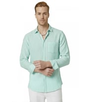 DeepSEA Gri Slim Fit %100 Pamuk Çizgili Erkek Gömlek – Cepli Yazlık Yeni Sezon Gömlek 2602627