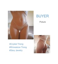 Lüks Tanga, Fantezi G-String, Taşlı Zincir Külot (Gümüş)