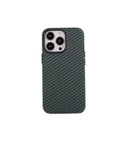 Apple iPhone 13 Pro Uyumlu Kılıf Karbon Fiber Tasarımlı Zore Karbono Kapak (Koyu Yeşil)