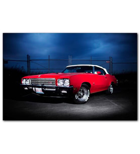 Cakatabloo Turuncu Buick GS Tel Örgüler ve Bulutlar MDF Tablo