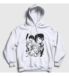 Presmono Unisex Beyaz All Anime Hyouka Kapüşonlu Sweatshirt 306453tt