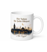 Akşam Çayında Şehir Sohbeti Kupa Bardak Özel Tasarım Hediye