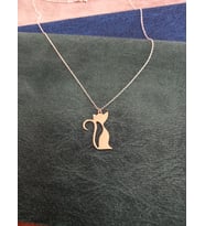 Kedi London Kadın Kolye Altın Kaplama Gümüş 925k