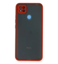 Durukar® Redmi 9C Kılıf Montreal Silikon Kapak - Kırmızı