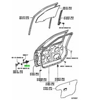Toyota Avensis- 01/02; Ön Kapı Durdurucusu Sağ/Sol Aynı (Adet) (Kapı Gergisi) (Oem No: 68610-20180)