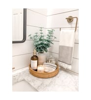 Rattan Bambu Dekoratif Yuvarlak Sunum Tepsi 30 Cm